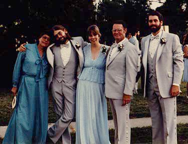 The Hancock family at a family wedding 18k
